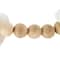 3.75ft. Light Brown Wood Bead & Marble Heart Garland with Tassel